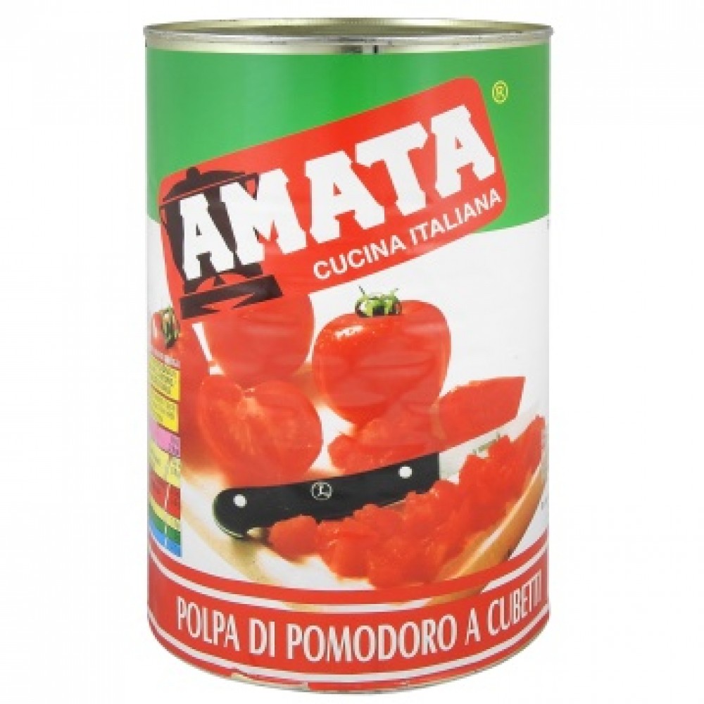 Roșii decojite cuburi 4050 g